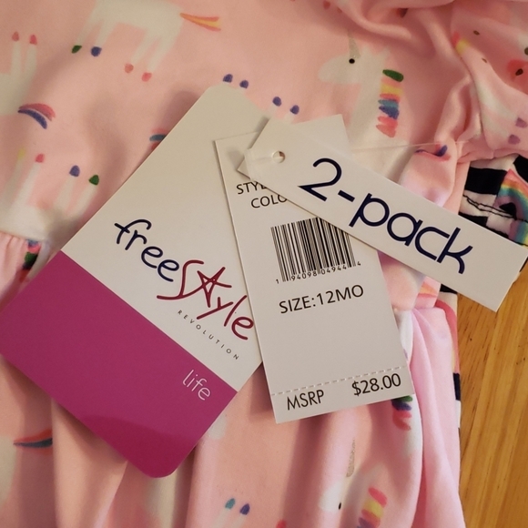 12 MO babygirl 2-Pack Long Sleeved Dresses - Picture 10 of 10